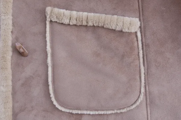 Detail opalovací umělé kůže s kapsou — Stock fotografie