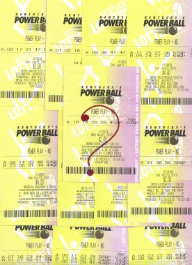 Not winning PowerBall lottery tickets. clipart