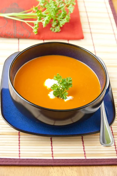 Sopa de tomate y pimiento rojo — Foto de Stock