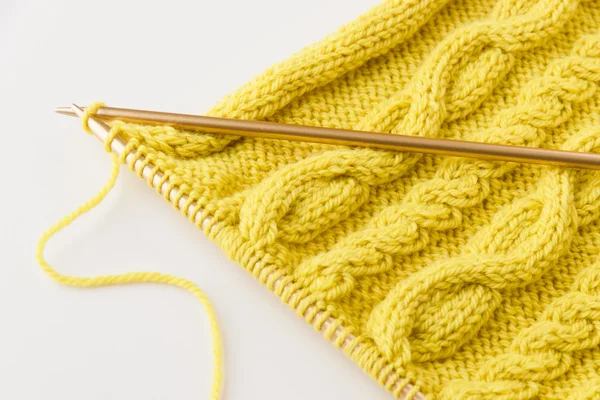 Knitting wool and knitting needles — Stock Photo, Image