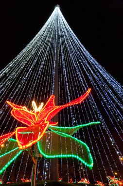 gece Noel ve yeni yıl kutlamaları için dekorasyon