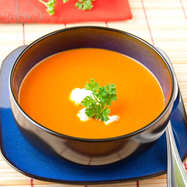 Tomaten- und Paprikasuppe — Stockfoto