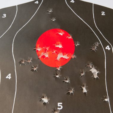 Bullet holes in the target clipart