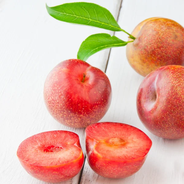 "Ovo de dinossauro "ameixas pluot manchadas . — Fotografia de Stock