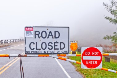 Road closed sign clipart