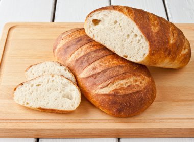 taze beyaz ekmek destekli