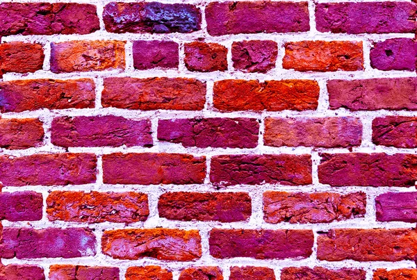 Magenta color brick wall texture background — Stock Photo, Image