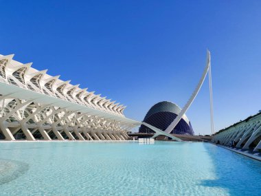 Sanat ve Bilim Şehri 'nin Modern Mimarisi. Valencia, İspanya.