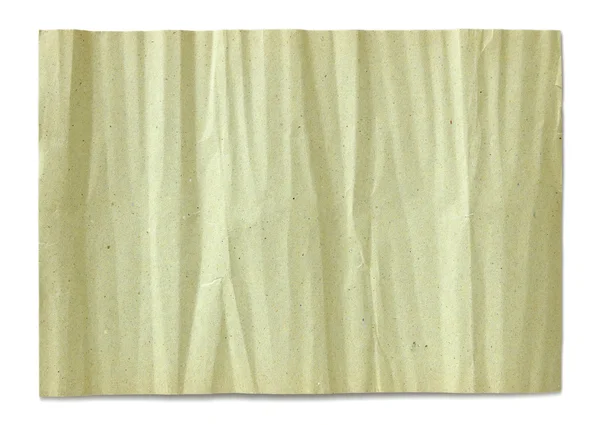 Старая скомканная бумага, изолированная на белом — стоковое фото