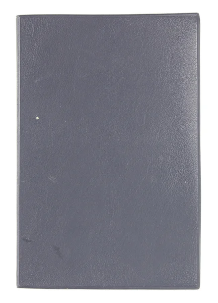 Starý kožený obal knihy izolované na bílém — Stock fotografie