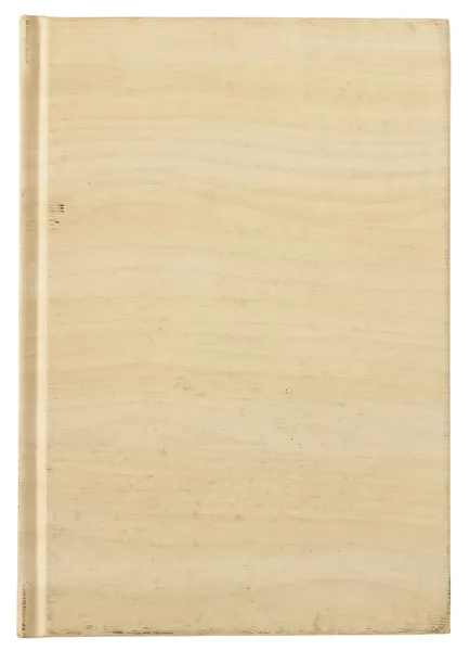 Blank book with wood texture cover isolated on white — Stock Photo, Image