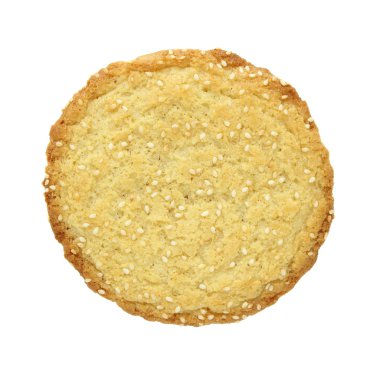 beyaz izole susamlı kurabiye