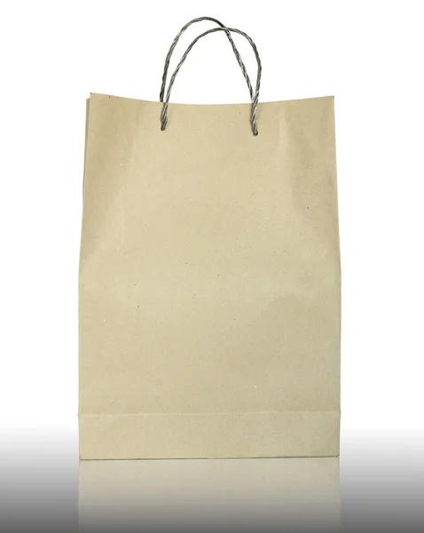 Brown paper bag isolated on white background — Stock Photo, Image
