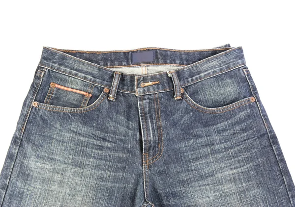 Jeans auf weißem Hintergrund — Stockfoto