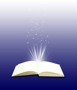 Açık kitap magic - eğitim kavramı