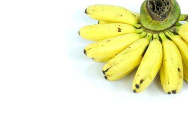 Beyaz arkaplanda izole edilmiş muz