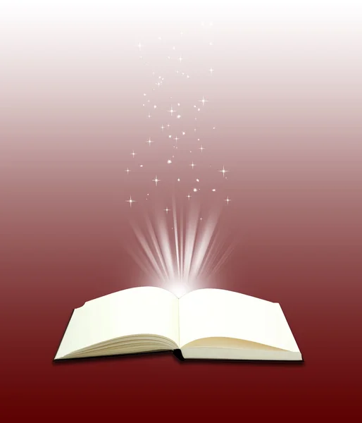 Magia livro aberto - Conceito de educação — Fotografia de Stock