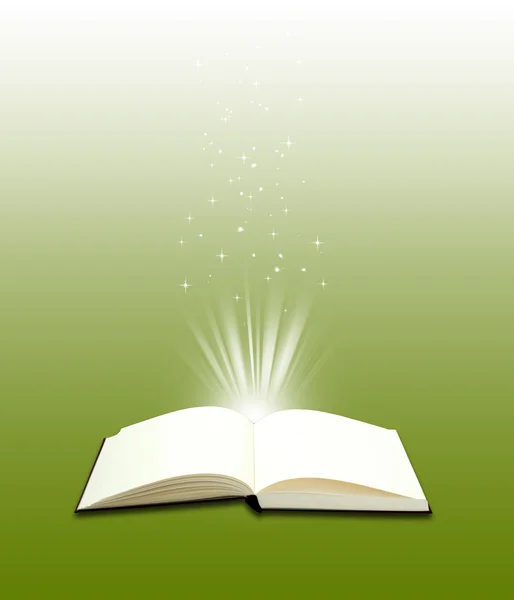Magia livro aberto - Conceito de educação — Fotografia de Stock