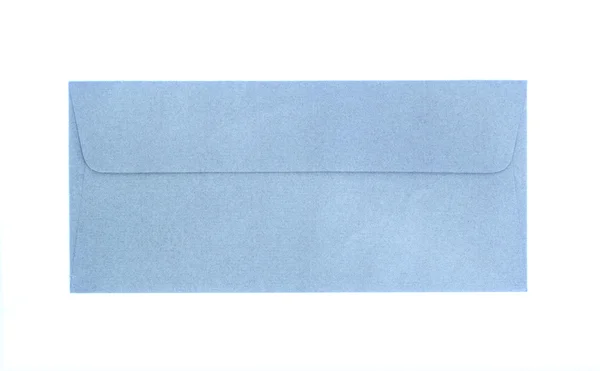 Envelope azul isolado no fundo branco — Fotografia de Stock