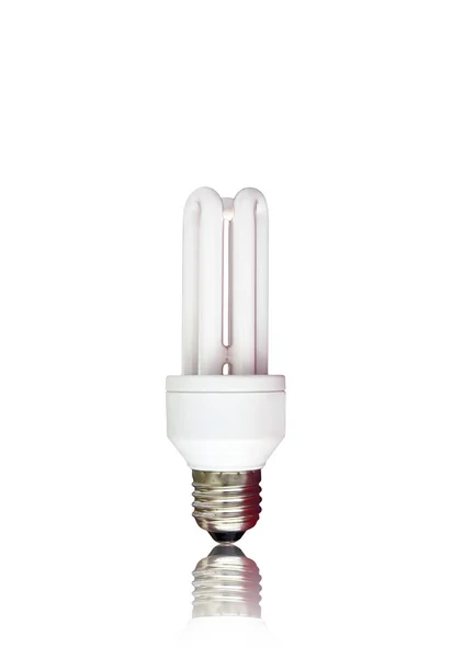 Lâmpada fluorescente compacta isolada — Fotografia de Stock