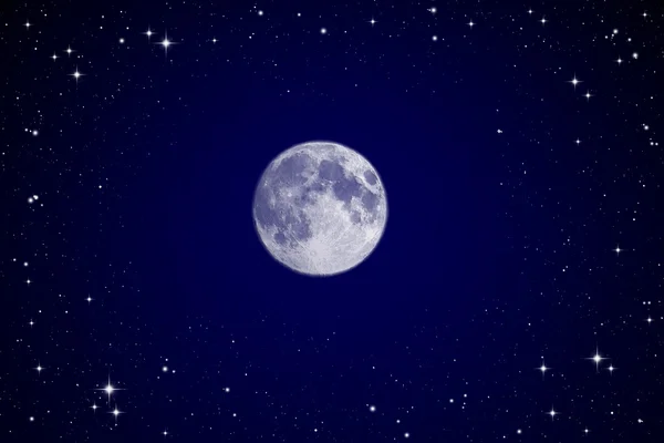 Full moon in night sky — Stock Photo, Image