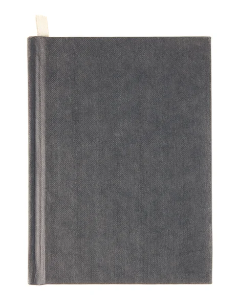 Capa de livro preto isolado no fundo branco — Fotografia de Stock