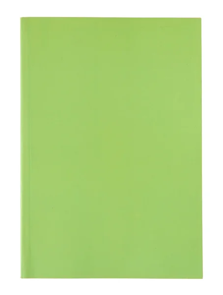 Capa de livro verde isolado no fundo branco — Fotografia de Stock
