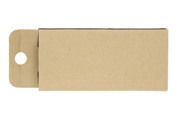 Ανοίξτε το κουτί από χαρτόνι απομονωθεί σε λευκό φόντο με απόκομμα — Φωτογραφία Αρχείου