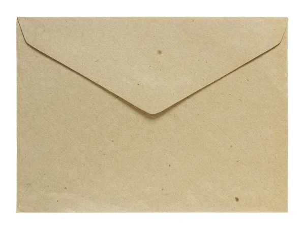 Envelope velho isolado em um fundo branco — Fotografia de Stock