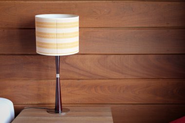 table lamp on bedroom clipart