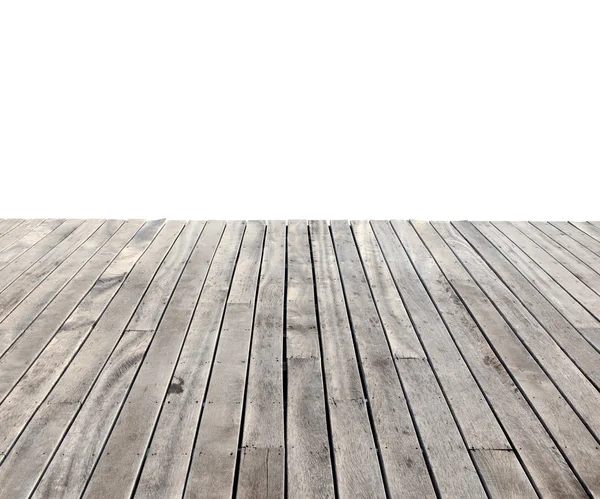 Empty wooden floor isolated on white — Stock Image Empty wooden floor isolated on white Stock Photo