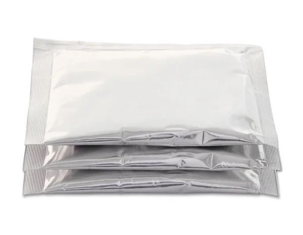 Plastic package bag isolated on white with clipping path — Stock Photo, Image