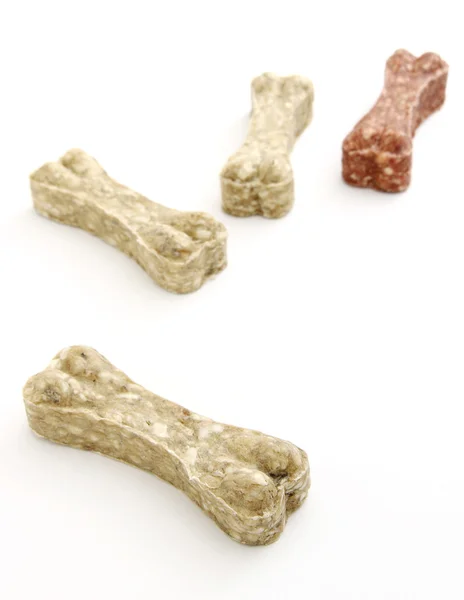 개 뼈 음식 흰색 절연 — 스톡 사진