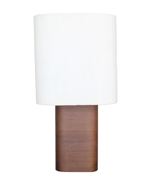 Beyaz arkaplanda izole edilmiş beyaz masa lambası — Stok fotoğraf