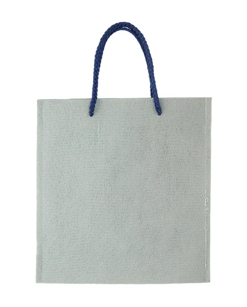 Bolsa de lona gris aislada sobre fondo blanco con camino de recorte —  Fotos de Stock