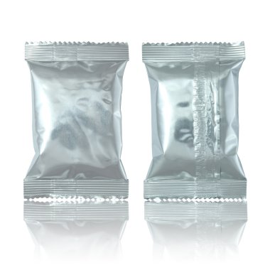 folyo paket çanta üzerinde beyaz izole
