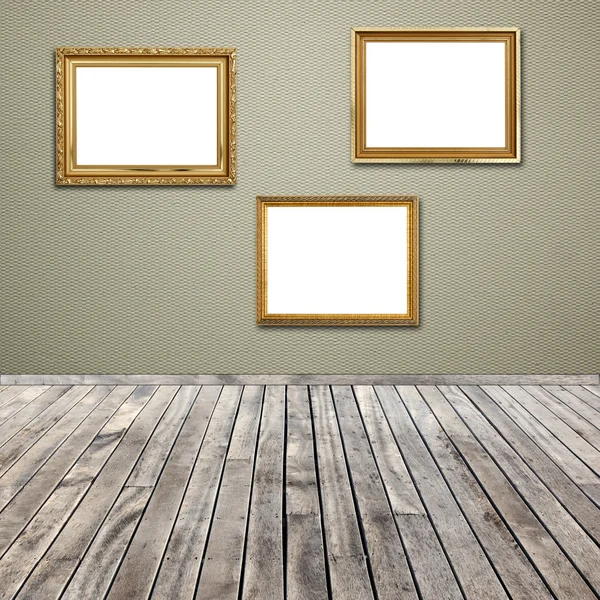 Interior room with empty picture frame — Stock Photo, Image