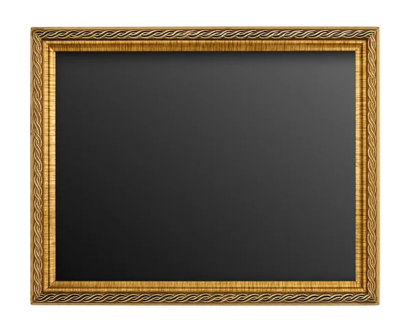 Gold picture frame isolated on white background — Stock Photo, Image