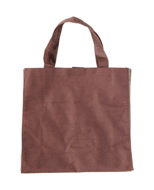 beyaz izole zemin üzerine yeşil Pamuk Çanta