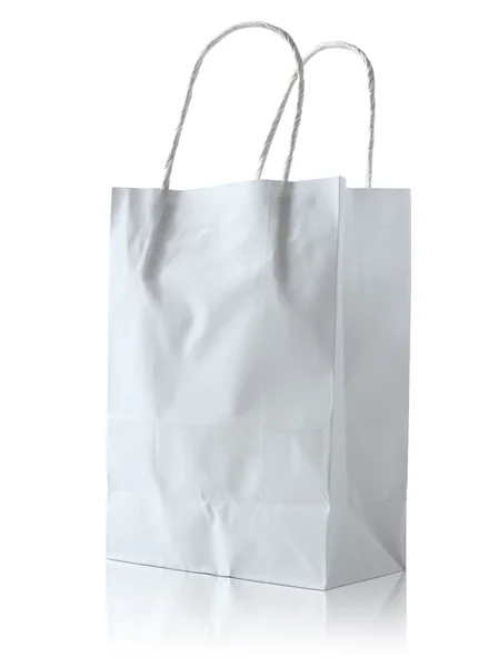 Dokument white paper bag izolovaných na bílém pozadí — Stock fotografie