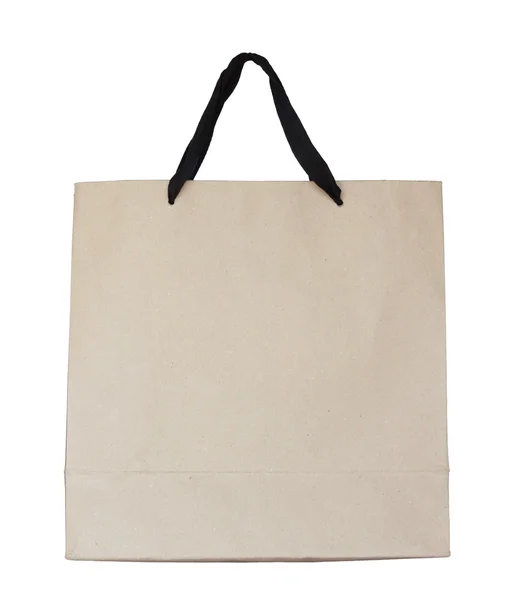 Brown paper bag isolated on white with clipping path — Stock Photo, Image