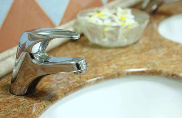 Faucet in a bathroom — Stock Photo, Image