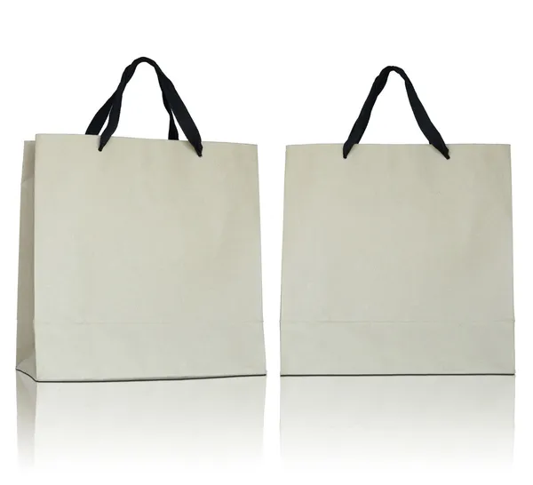 Brązową papierową torbę na białym tle — Zdjęcie stockowe