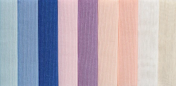 Multi color fabric texture samples — Stock Photo, Image