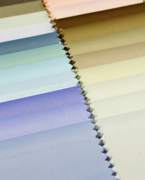 Detail of color fabric texture samples — Stock Photo, Image