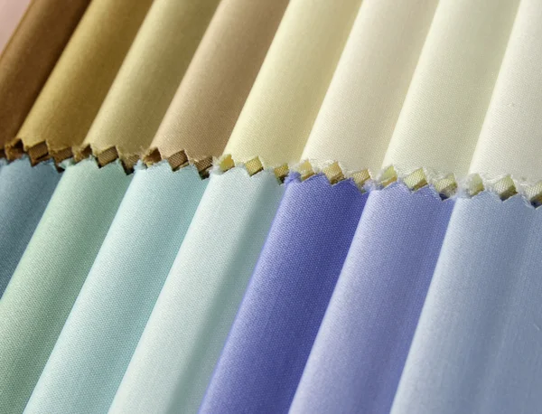 Detail of color fabric texture samples — Stock Photo, Image