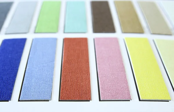 颜色色板样品的织物 — 图库照片