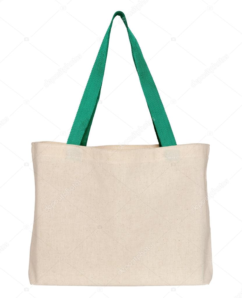 fabric bag isolated on white background with clipping path