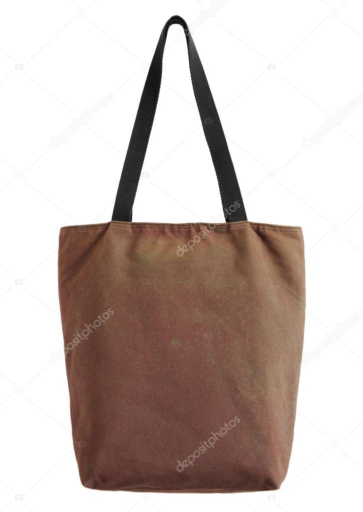 fabric bag isolated on white background with clipping path