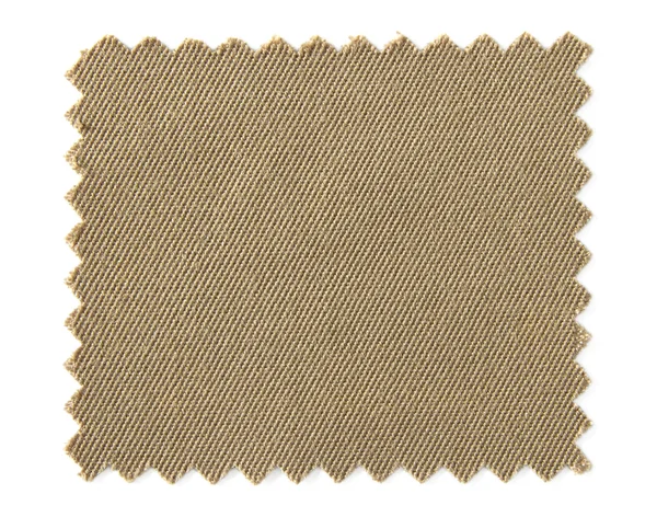Muestras de muestra de tela marrón aisladas sobre fondo blanco — Foto de Stock